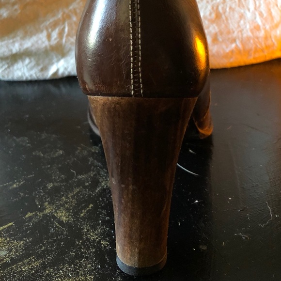 n.d.c. Brown Ankle Boots Wood Heel Excellent 39/9 - Picture 4 of 6